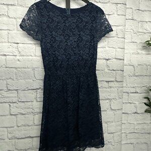 AQUA Blue Lace Dress